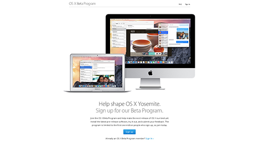 Apple disponibiliza a versão beta do OS X Yosemite