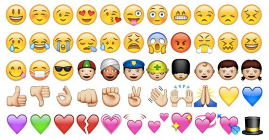 Emojis atuais