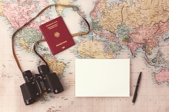 Mapa e passaporte