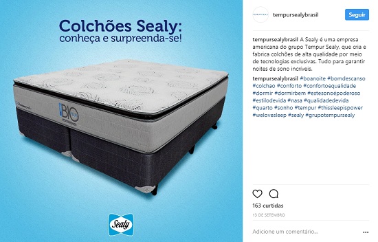 A TEMPUR®, maior empresa de colchões do mundo, aproveita hashtags populares, como “#boanoite”