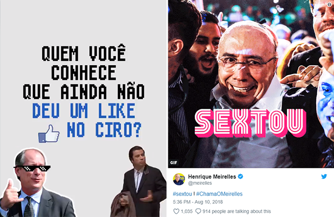 Meirelles e Ciro usam memes para se comunicarem nas redes