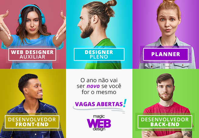 Junte-se à nossa revolução! Vagas abertas na sede de Curitiba - Magic Web Design