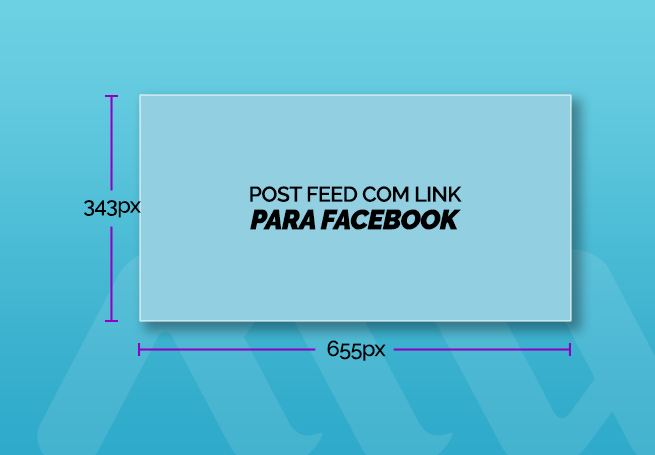 tamanho de post para feed com link para facebook