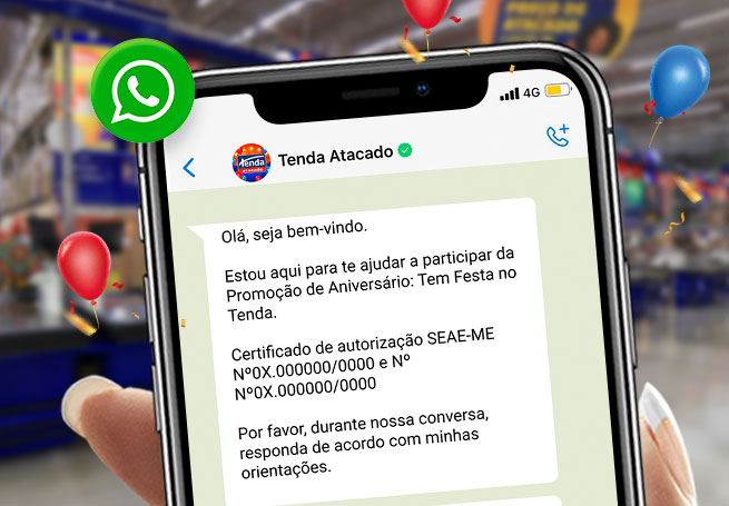 Tenda Atacado - Participação por WhatsApp Oficial by Rede Magic
